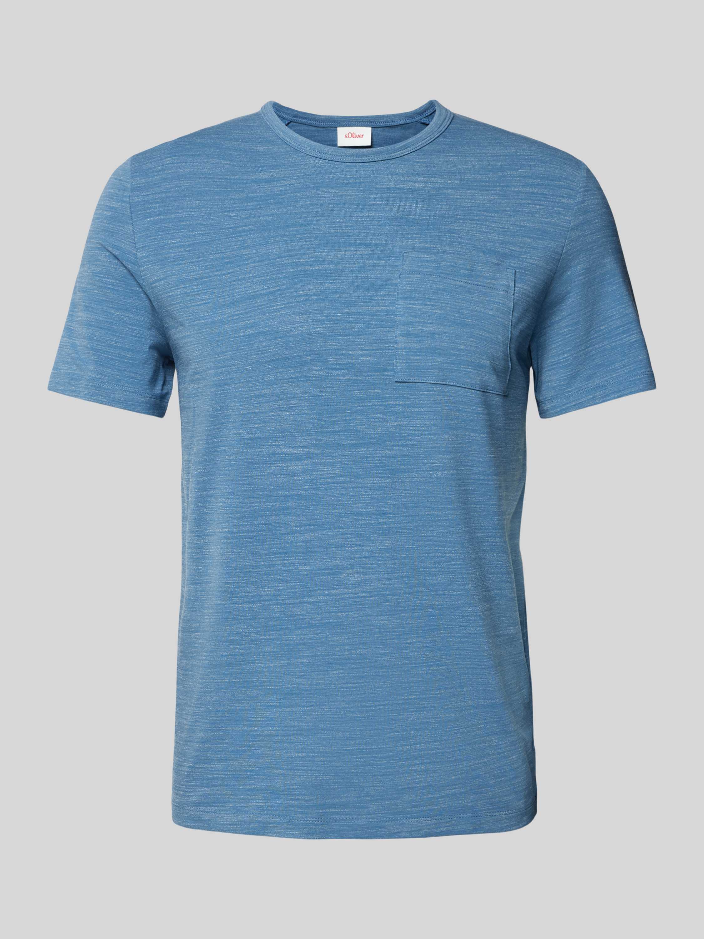 S.Oliver gemêleerd regular fit T-shirt blauw