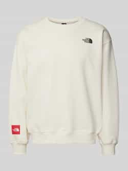 The North Face Oversized Witte Crewneck Sweater White Heren