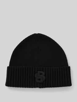 Boss Beanie met labelstitching model 'Edo'