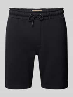 Blend Korte regular fit sweatshorts met labelpatch