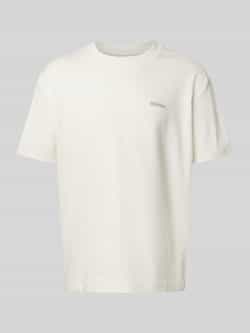 CALVIN KLEIN Heren Polo's & T-shirts Label Tee Creme
