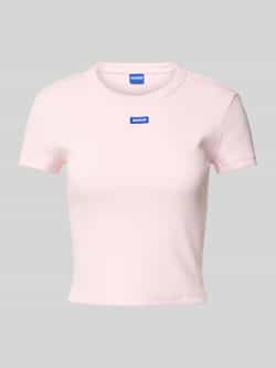 Hugo Blue Kort T-shirt met labelstitching