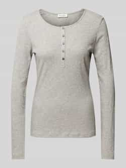 Marc O'Polo Henleyshirt Henley met grote ronde hals kleine knoopsluiting