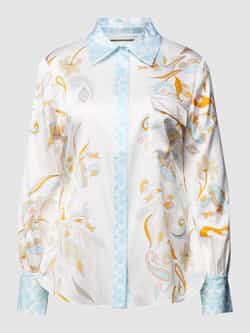 Herzensangelegenheit Zijden blouse met all-over motief