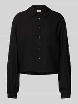 Kaffe Zwart Diep Shirt Blouse met Ritsdetails Black Dames