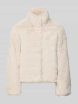 Vero Moda Regular fit jack van imitatiebont met opstaande kraag model 'MONROE'