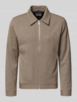 Lindbergh Slim fit overhemdjack met ritssluiting