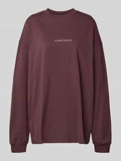 Karo Kauer Oversized shirt met lange mouwen met labelstitching