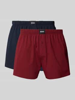 Boss Regular fit boxershort van katoenmix in een set van 2 stuks