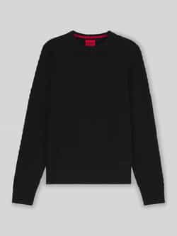 HUGO Regular fit gebreide pullover met 3D-structuurmotief model 'SYER'