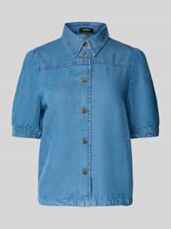 MORE & MORE Regular fit jeansblouse met 1 2-mouwen