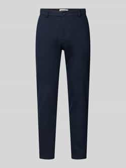 Drykorn Tapered fit stoffen broek met ceintuurlussen model 'AJEND'
