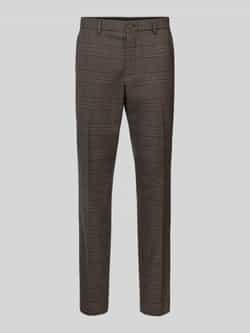 S.Oliver BLACK LABEL Slim fit pantalon van flanel met ruitmotief model 'S.O PURE'