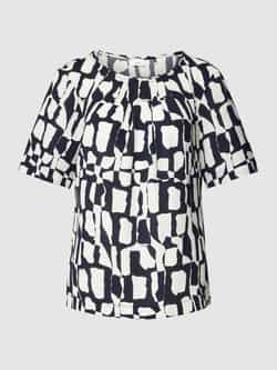 S.Oliver BLACK LABEL blousetop met grafische print zwart wit