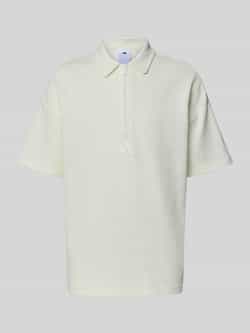 ADIDAS SPORTSWEAR Regular fit poloshirt met labelstitching en ritssluiting
