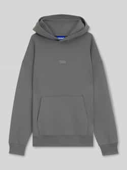 Hugo Blue Loose fit hoodie van puur katoen model 'NAZARDO'