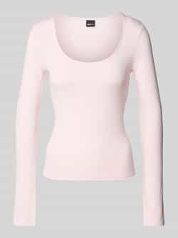 Gina Tricot Shirt met lange mouwen en ronde hals model 'Soft touch'