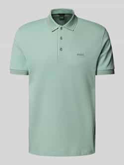 BOSS Green Regular fit poloshirt met labelstitching model 'PADDY'