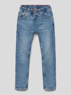 s.Oliver RED LABEL Slim fit jeans met elastische band en tunnelkoord