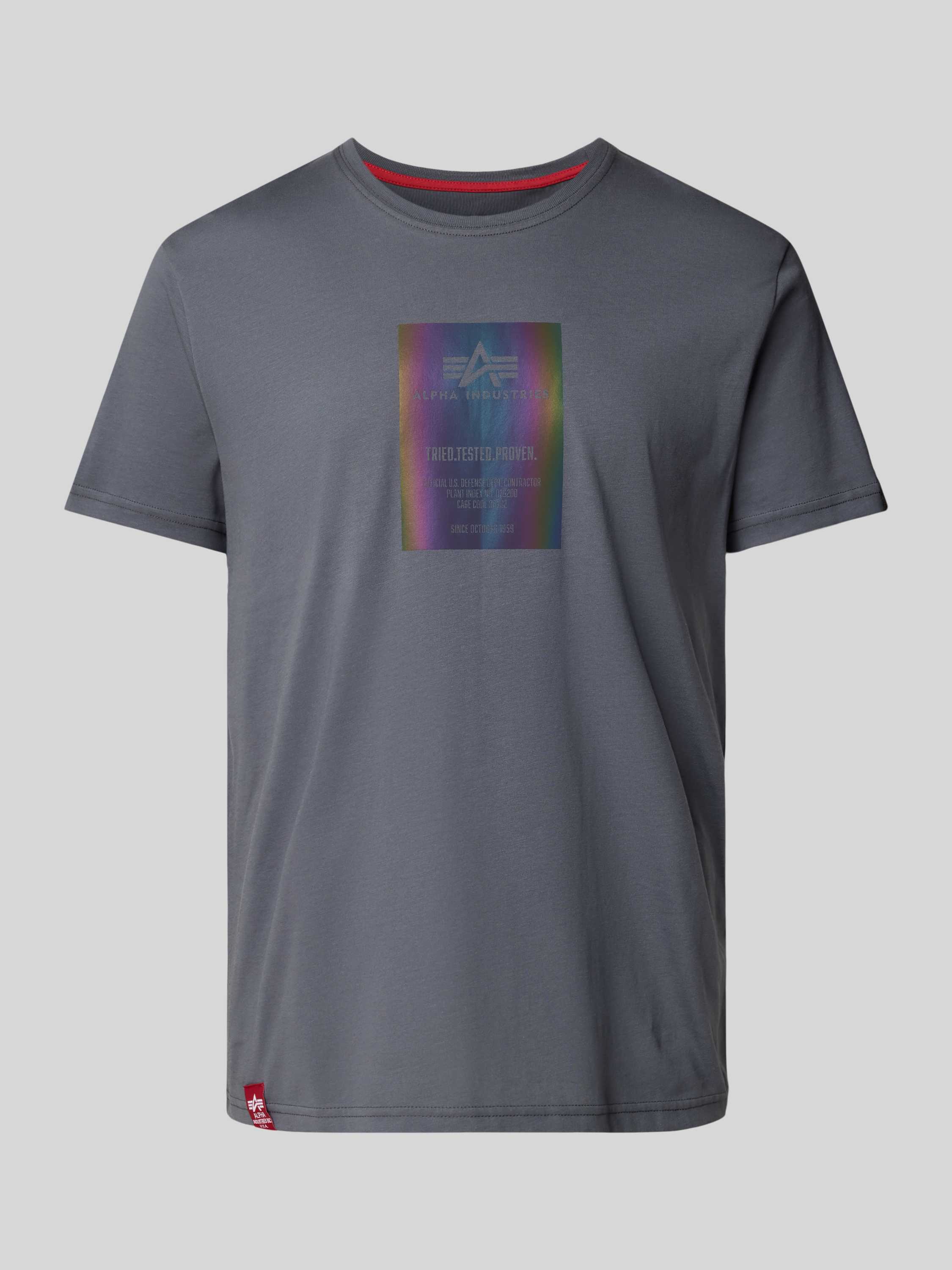 Alpha Industries T-shirt Men T-Shirts Rainbow Reflective Label T