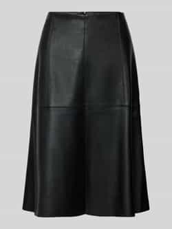 S.Oliver BLACK LABEL Knielange rok in kunstleerlook