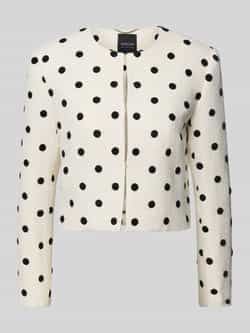 Marc Cain Regular fit blazer met haakjessluiting en ronde hals