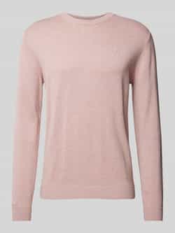 Tom Tailor Gebreide pullover met labelstitching model 'BASIC'