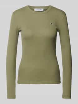 Lacoste Sport Shirt met lange mouwen en labelbadge