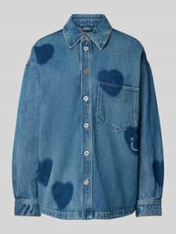 Hugo Blue Relaxed fit jeansoverhemd van puur katoen model 'GARESA'