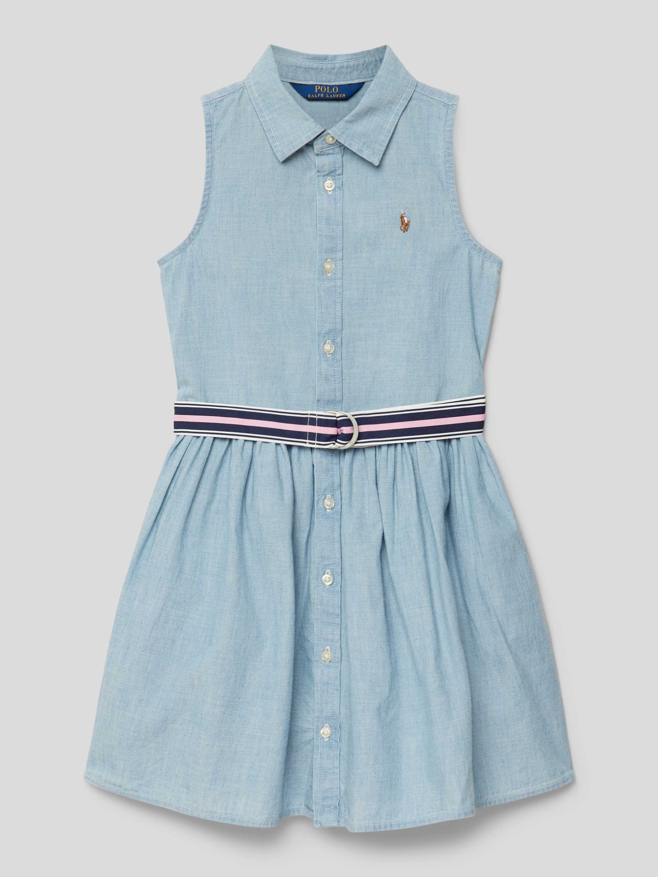 Polo Ralph Lauren Kids Jurk in denimlook met riem