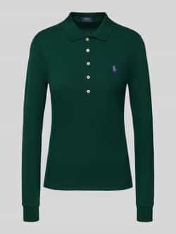 Polo Ralph Lauren Slim fit poloshirt met labelstitching model 'JULIE'