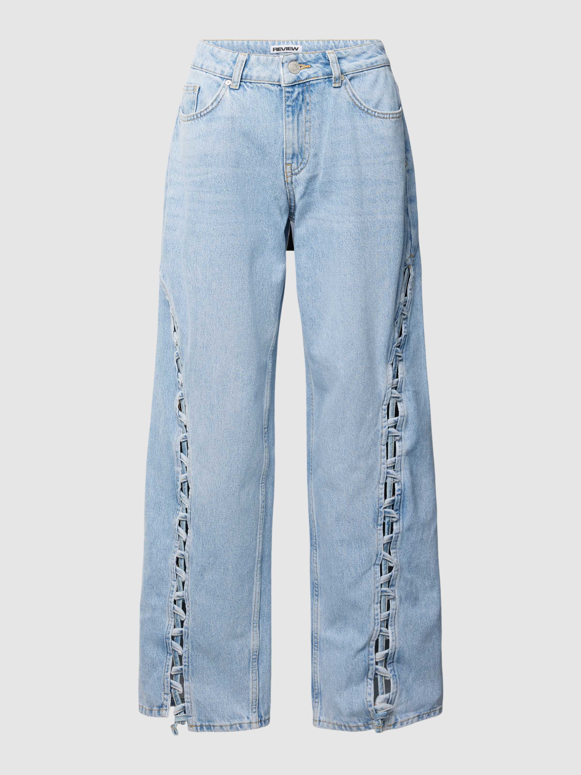 Review Baggy jeans met cut-outs