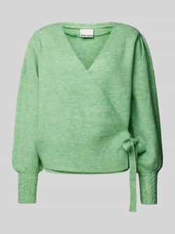 Ichi Gebreide pullover met strikdetail model 'HOLENE'