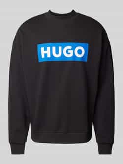 Hugo Blue Sweatshirt met opstaande kraag model 'Niero'