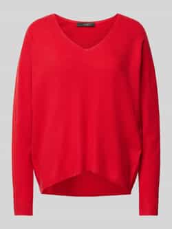 Oui Gebreide pullover met V-hals