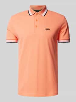 BOSS Green Regular fit poloshirt met labelstitching model 'PADDY'