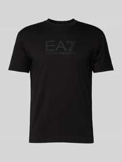 Ea7 Emporio Armani T-shirt Visibility Tonal Logo T-Shirt Black
