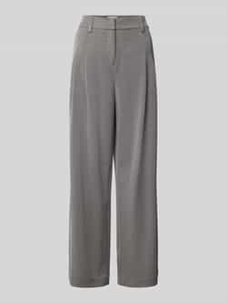 MSCH Copenhagen high waist wide leg pantalon MSCHHenrika van polyester grijs