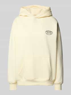 ANOTHER COTTON LAB Oversized hoodie met labelprint model 'Iced Coffee Club'