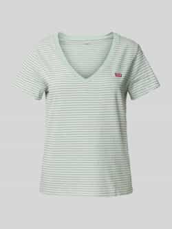 Levi's Shirt met V-hals PERFECT VNECK met mini-batwing-logoborduursel