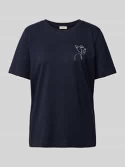 S.Oliver T-shirt met printopdruk marine wit