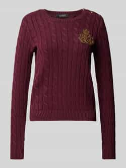 Lauren Ralph Lauren Gebreide pullover met ribboorden model 'MONTIVA'