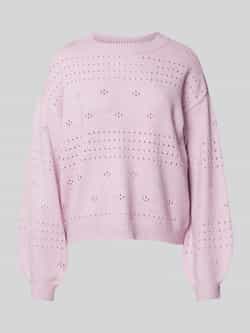 Vila Gebreide pullover met broderie anglaise model 'RIL'