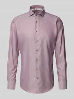 Profuomo Slim fit zakelijk overhemd met haaikraag