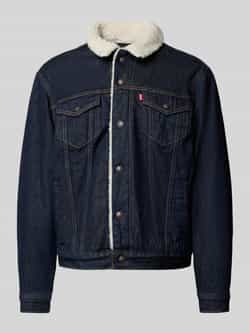 Levi's Jeansjack met voering van teddybont model 'GIVE IT A RINSE'