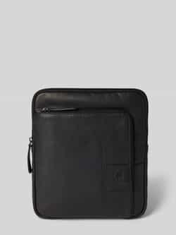 Strellson Leren rugzak met label in reliëf model 'HYDE PARK'