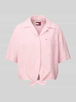 Tommy Jeans Relaxed fit overhemdblouse van een mix van katoen en linnen