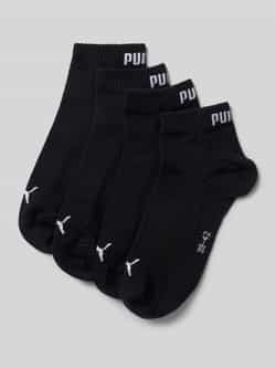 Puma Sneakersokken met labeldetails in een set van 4 paar