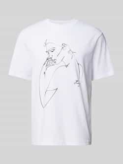 HUGO T-shirt met motiefprint model 'Daximiko'
