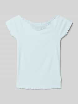Tom Tailor Slim fit T-shirt met Carmen-hals